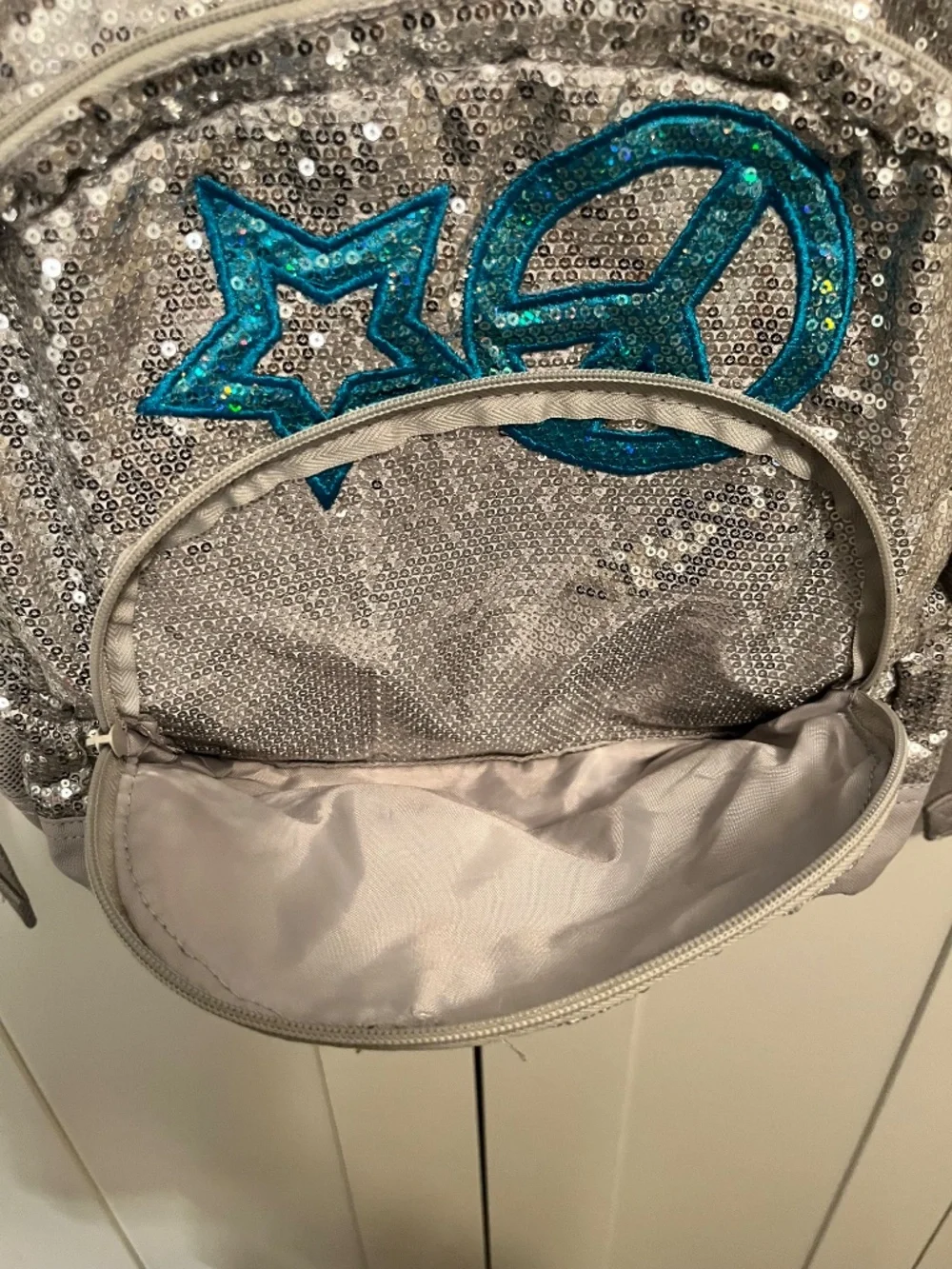 children’s sequin sparkly blue silver backpack, the children’s place